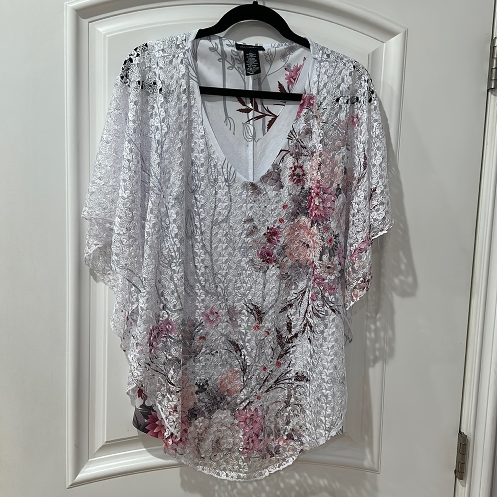 Brittany Black two layered beautiful lace top size XL